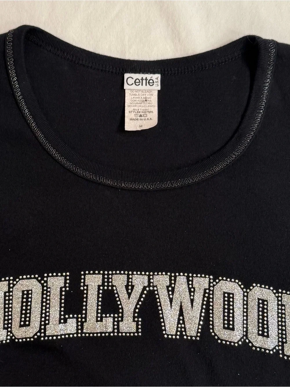 Y2K Hollywood Glitter Baby Tee